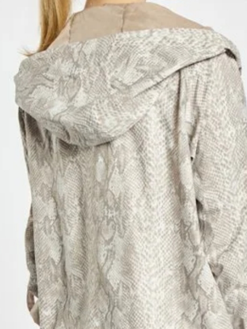 Khaki/grey CALVIN KLEIN Jacket - Lightweight Snake Print Sz Large - Picture 3 of 15